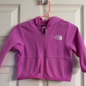 The North Face Baby Girls Magenta Hooded Fleece Jacket